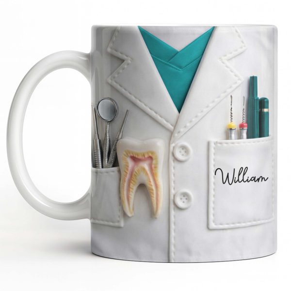 Celebrate Your Favorite Dentist With A Custom Lab Coat Design - Personalized Custom Coffee Mug - DOC073_MG Celebrate Your Favorite Dentist With A Custom Lab Coat Design - Personalized Custom Coffee Mug - DOC073_MG