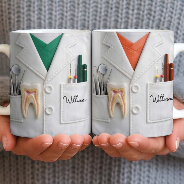 Celebrate Your Favorite Dentist With A Custom Lab Coat Design - Personalized Custom Coffee Mug - DOC073_MG Celebrate Your Favorite Dentist With A Custom Lab Coat Design - Personalized Custom Coffee Mug - DOC073_MG