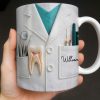 Celebrate Your Favorite Dentist With A Custom Lab Coat Design - Personalized Custom Coffee Mug - DOC073_MG Celebrate Your Favorite Dentist With A Custom Lab Coat Design - Personalized Custom Coffee Mug - DOC073_MG