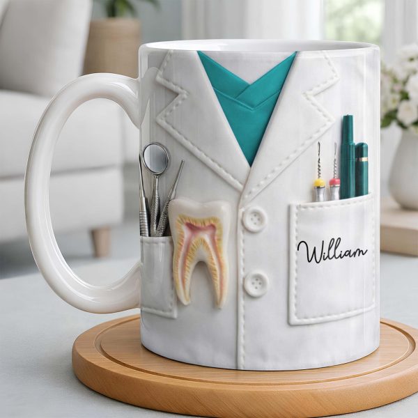 Celebrate Your Favorite Dentist With A Custom Lab Coat Design - Personalized Custom Coffee Mug - DOC073_MG Celebrate Your Favorite Dentist With A Custom Lab Coat Design - Personalized Custom Coffee Mug - DOC073_MG