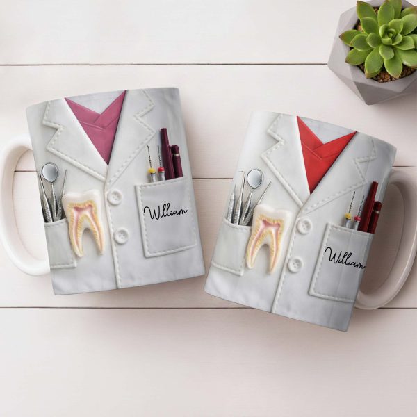 Celebrate Your Favorite Dentist With A Custom Lab Coat Design - Personalized Custom Coffee Mug - DOC073_MG Celebrate Your Favorite Dentist With A Custom Lab Coat Design - Personalized Custom Coffee Mug - DOC073_MG