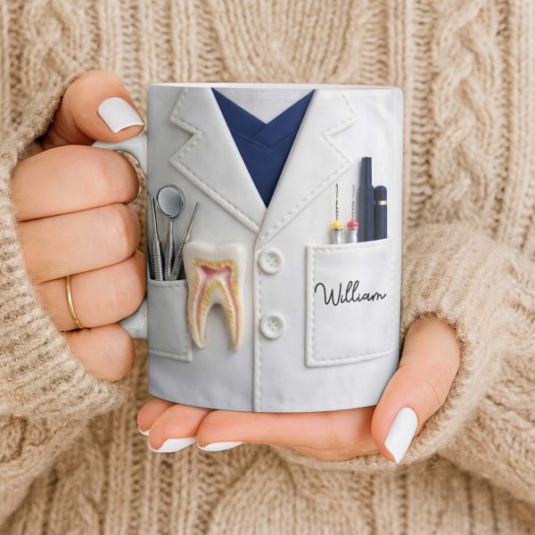Celebrate Your Favorite Dentist With A Custom Lab Coat Design - Personalized Custom Coffee Mug - DOC073_MG Celebrate Your Favorite Dentist With A Custom Lab Coat Design - Personalized Custom Coffee Mug - DOC073_MG