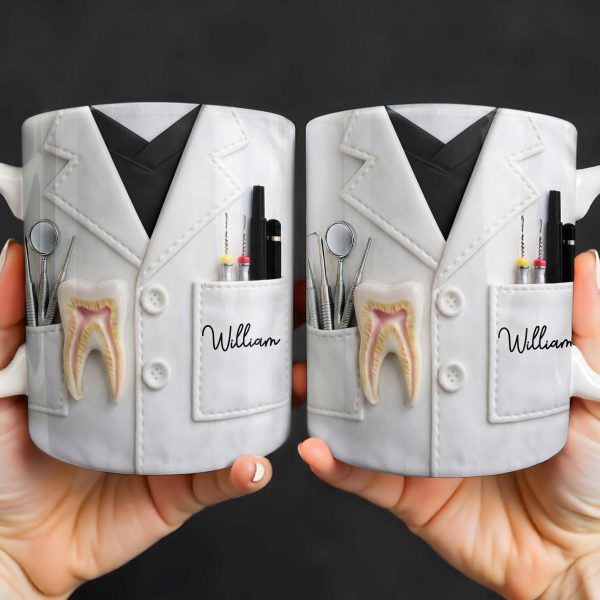 Celebrate Your Favorite Dentist With A Custom Lab Coat Design - Personalized Custom Coffee Mug - DOC073_MG Celebrate Your Favorite Dentist With A Custom Lab Coat Design - Personalized Custom Coffee Mug - DOC073_MG