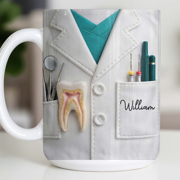 Celebrate Your Favorite Dentist With A Custom Lab Coat Design - Personalized Custom Coffee Mug - DOC073_MG Celebrate Your Favorite Dentist With A Custom Lab Coat Design - Personalized Custom Coffee Mug - DOC073_MG