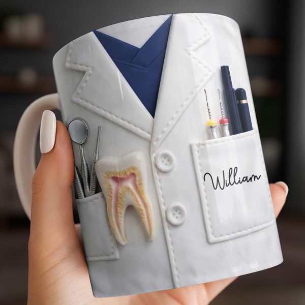 Celebrate Your Favorite Dentist With A Custom Lab Coat Design - Personalized Custom Coffee Mug - DOC073_MG Celebrate Your Favorite Dentist With A Custom Lab Coat Design - Personalized Custom Coffee Mug - DOC073_MG