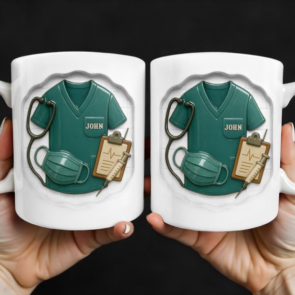 Celebrate Your Favorite Healthcare Hero With This Custom Nurse Design - Personalized Custom Coffee Mug - NUR023_MG