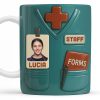 Celebrate Your Favorite Nurse, Medical Scrubs and ID Badge - Personalized Custom Coffee Mug - OFW011_MG Celebrate Your Favorite Nurse, Medical Scrubs and ID Badge - Personalized Custom Coffee Mug - OFW011_MG