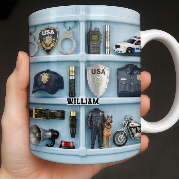 Celebrate Your Heroic Loved One With Custom Police Officer Essentials - Personalized Custom Coffee Mug - OFC029_MG Celebrate Your Heroic Loved One With Custom Police Officer Essentials - Personalized Custom Coffee Mug - OFC029_MG