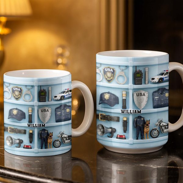Celebrate Your Heroic Loved One With Custom Police Officer Essentials - Personalized Custom Coffee Mug - OFC029_MG Celebrate Your Heroic Loved One With Custom Police Officer Essentials - Personalized Custom Coffee Mug - OFC029_MG