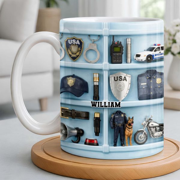 Celebrate Your Heroic Loved One With Custom Police Officer Essentials - Personalized Custom Coffee Mug - OFC029_MG Celebrate Your Heroic Loved One With Custom Police Officer Essentials - Personalized Custom Coffee Mug - OFC029_MG