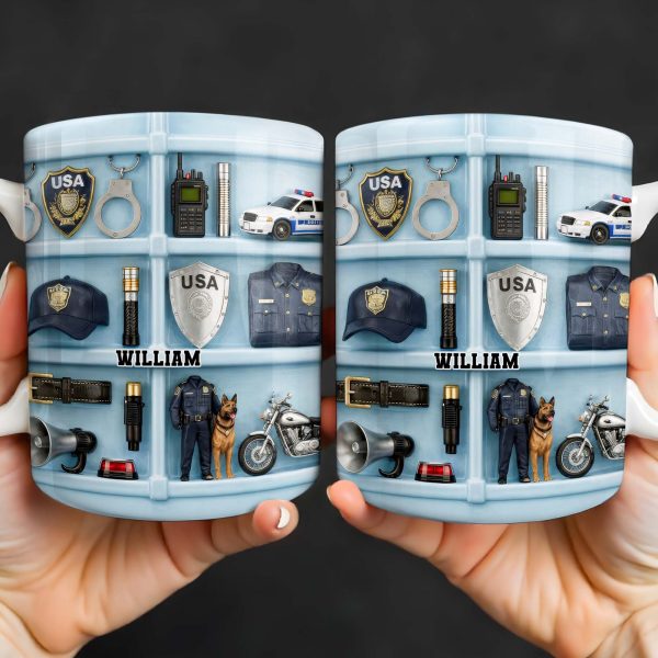 Celebrate Your Heroic Loved One With Custom Police Officer Essentials - Personalized Custom Coffee Mug - OFC029_MG Celebrate Your Heroic Loved One With Custom Police Officer Essentials - Personalized Custom Coffee Mug - OFC029_MG
