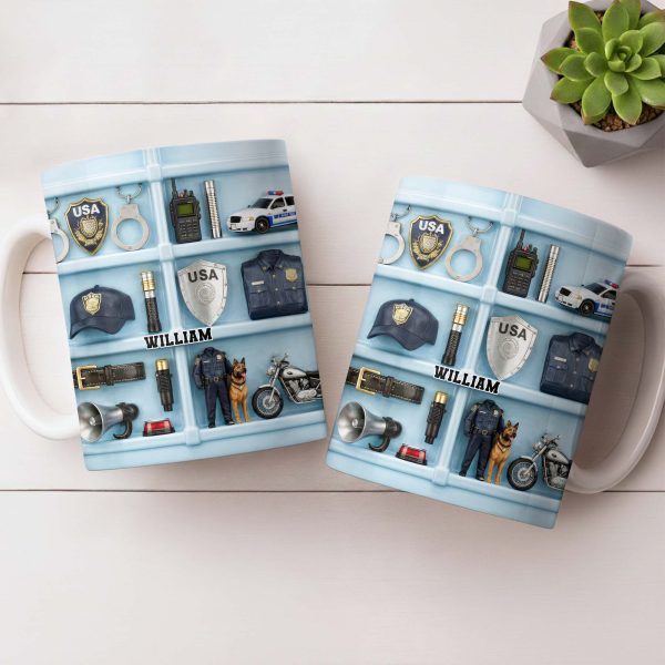 Celebrate Your Heroic Loved One With Custom Police Officer Essentials - Personalized Custom Coffee Mug - OFC029_MG Celebrate Your Heroic Loved One With Custom Police Officer Essentials - Personalized Custom Coffee Mug - OFC029_MG