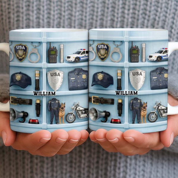 Celebrate Your Heroic Loved One With Custom Police Officer Essentials - Personalized Custom Coffee Mug - OFC029_MG Celebrate Your Heroic Loved One With Custom Police Officer Essentials - Personalized Custom Coffee Mug - OFC029_MG