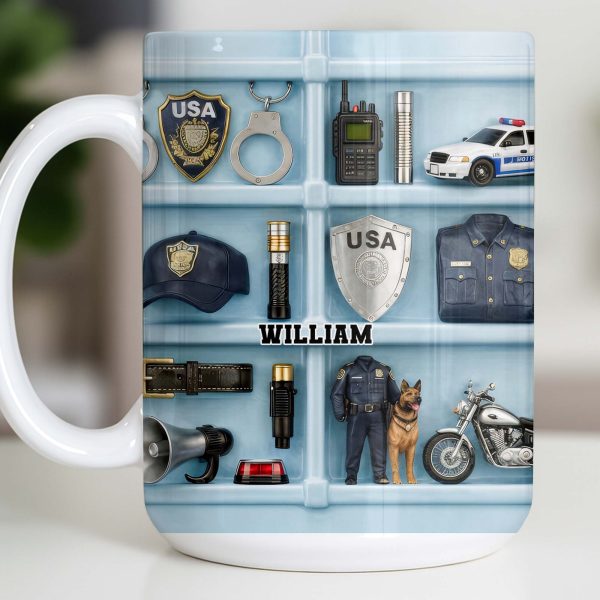 Celebrate Your Heroic Loved One With Custom Police Officer Essentials - Personalized Custom Coffee Mug - OFC029_MG Celebrate Your Heroic Loved One With Custom Police Officer Essentials - Personalized Custom Coffee Mug - OFC029_MG