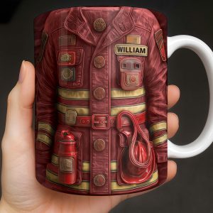 Celebrate Your Heroism With Customizable Firefighter Gear - Personalized Custom Coffee Mug - FIF059_MG