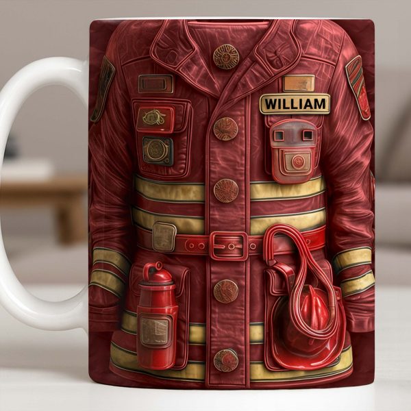 Celebrate Your Heroism With Customizable Firefighter Gear - Personalized Custom Coffee Mug - FIF059_MG