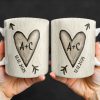 Celebrate Your Love Every Day With A Beautiful Heart Design - Personalized Custom Coffee Mug - CPL1156_MG