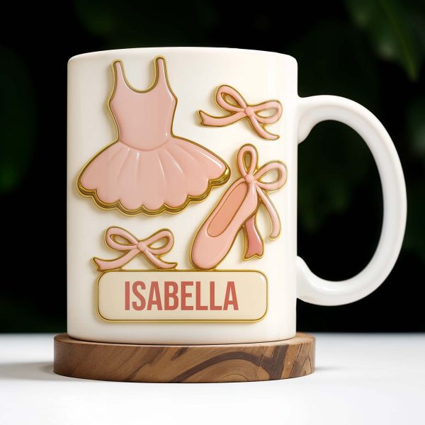 Celebrate Your Love for Ballet and Dance, Ballet Dress and Shoes - Personalized Custom Coffee Mug - FAM333_MG