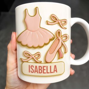 Celebrate Your Love for Ballet and Dance, Ballet Dress and Shoes - Personalized Custom Coffee Mug - FAM333_MG