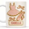 Celebrate Your Love for Ballet and Dance, Ballet Dress and Shoes - Personalized Custom Coffee Mug - FAM333_MG