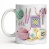Celebrate Your Love For Crafting With Yarn And Needles - Personalized Custom Coffee Mug - HOB007_MG Celebrate Your Love For Crafting With Yarn And Needles - Personalized Custom Coffee Mug - HOB007_MG