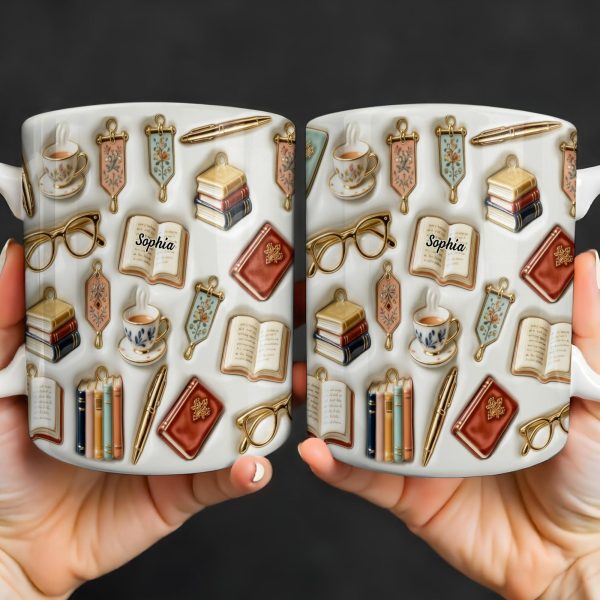 Celebrate Your Love for Reading and Writing - Personalized Custom Coffee Mug - BLV082_MG