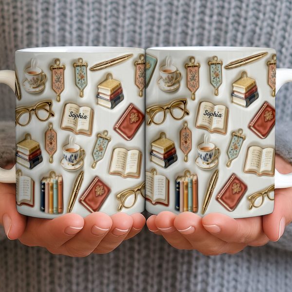 Celebrate Your Love for Reading and Writing - Personalized Custom Coffee Mug - BLV082_MG