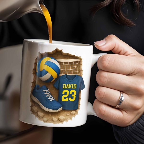 Celebrate Your Love for Volleyball With Sports Gear - Personalized Custom Coffee Mug - SPORT028_MG