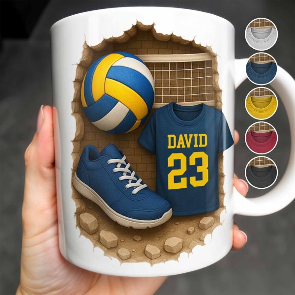 Celebrate Your Love for Volleyball With Sports Gear - Personalized Custom Coffee Mug - SPORT028_MG