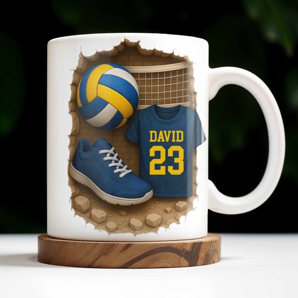 Celebrate Your Love for Volleyball With Sports Gear - Personalized Custom Coffee Mug - SPORT028_MG