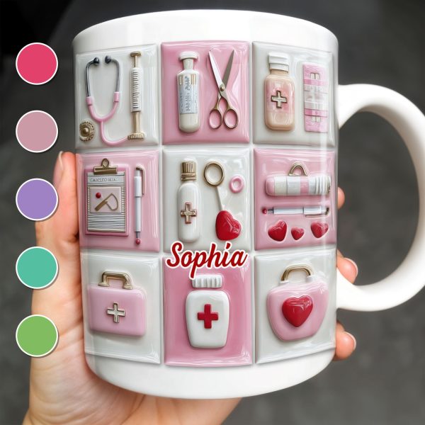 Celebrate Your Medical Journey with Essential Medical Icons - Personalized Custom Coffee Mug - DOC062_MG