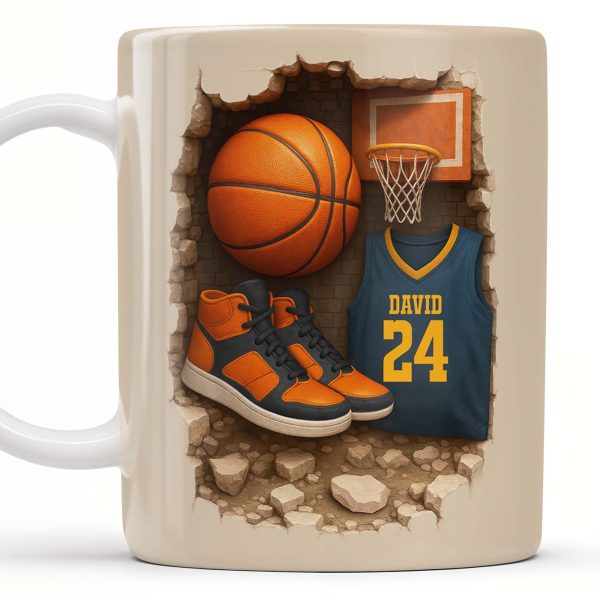 Celebrate Your Passion For Basketball, Sneakers And Jersey - Personalized Custom Coffee Mug - SPORT010_MG Celebrate Your Passion For Basketball, Sneakers And Jersey - Personalized Custom Coffee Mug - SPORT010_MG