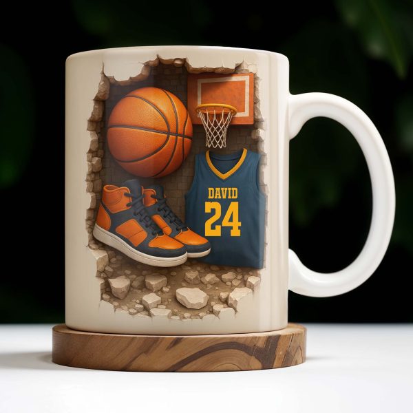 Celebrate Your Passion For Basketball, Sneakers And Jersey - Personalized Custom Coffee Mug - SPORT010_MG Celebrate Your Passion For Basketball, Sneakers And Jersey - Personalized Custom Coffee Mug - SPORT010_MG