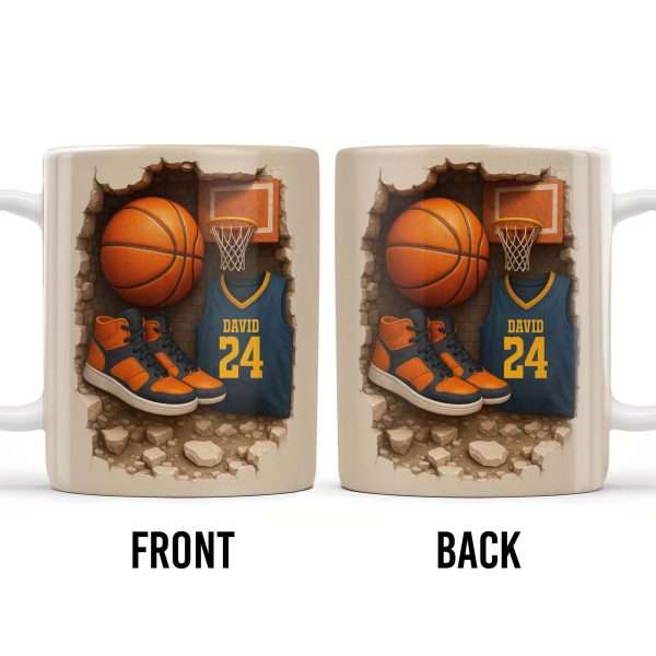 Celebrate Your Passion For Basketball, Sneakers And Jersey - Personalized Custom Coffee Mug - SPORT010_MG Celebrate Your Passion For Basketball, Sneakers And Jersey - Personalized Custom Coffee Mug - SPORT010_MG