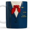 Celebrate Your Passion for Flying With Flight Attendant Uniform Design - Personalized Custom Coffee Mug - FAM371_MG