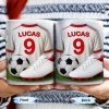 Celebrate Your Passion For Soccer With This Vibrant Soccer Jersey, Soccer Ball, And Soccer Cleats - Personalized Custom Coffee Mug - FTN007_MG