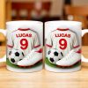 Celebrate Your Passion For Soccer With This Vibrant Soccer Jersey, Soccer Ball, And Soccer Cleats - Personalized Custom Coffee Mug - FTN007_MG