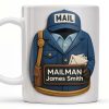 Celebrate Your Personalized Mailman, Postal Uniform and Accessories - Personalized Custom Coffee Mug - FAM329_MG