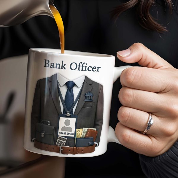 Celebrate Your Profession, Bank Officer Inspired Design - Personalized Custom Coffee Mug - OFW016_MG Celebrate Your Profession, Bank Officer Inspired Design - Personalized Custom Coffee Mug - OFW016_MG