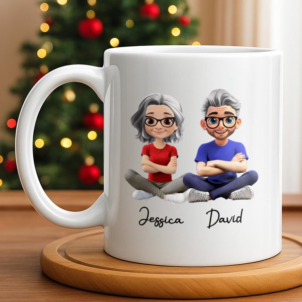 Celebrate Your Special Bond With Custom Cartoon Figures - Personalized Custom Coffee Mug - CPL1018_MG Celebrate Your Special Bond With Custom Cartoon Figures - Personalized Custom Coffee Mug - CPL1018_MG