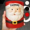 Celebrates Christmas With A Cheerful Santa Design - Personalized Custom Coffee Mug - XMAS092_MG