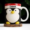 Celebrates Christmas With A Cheerful Santa Design - Personalized Custom Coffee Mug - XMAS092_MG