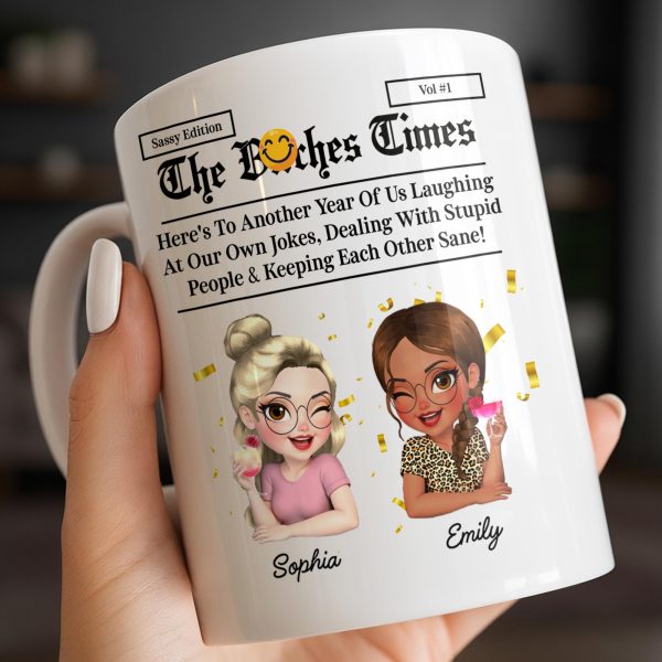 Celebrating Another Year Of Friendship And Laughter - Personalized Custom Coffee Mug - BST521_MG Celebrating Another Year Of Friendship And Laughter - Personalized Custom Coffee Mug - BST521_MG