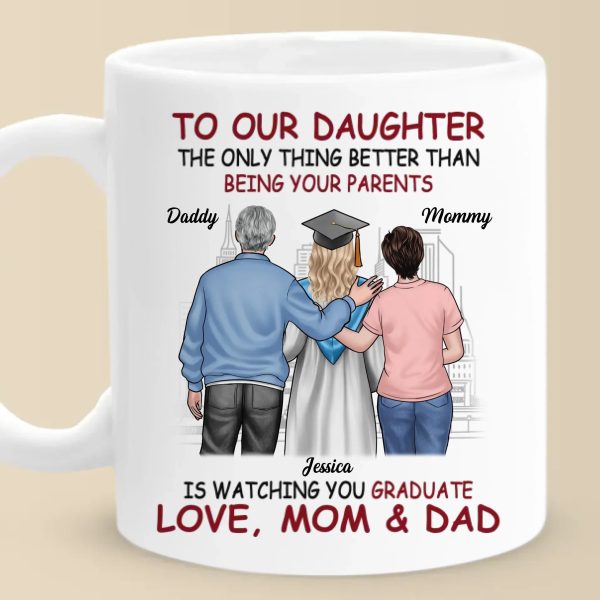 Celebrating Your Success - Family Personalized Custom Mug - Graduation Gift For Daughter Celebrating Your Success - Family Personalized Custom Mug - Graduation Gift For Daughter