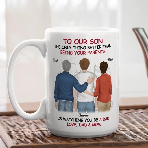 Ceramic Mug for Son from Dad, Warm Family Artwork, Keeps Hot Drinks, Creative Gift for New Dads, Birthdays or Father's Day Ceramic Mug for Son from Dad, Warm Family Artwork, Keeps Hot Drinks, Creative Gift for New Dads, Birthdays or Father's Day