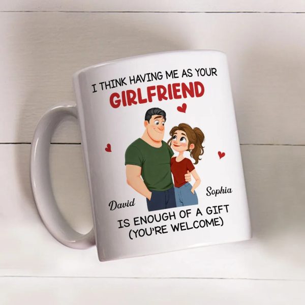 Ceramic Mug Personalized With Playful Girlfriend Quote Cute Couple Design A Unique Romantic Gift For Him Ceramic Mug Personalized With Playful Girlfriend Quote Cute Couple Design A Unique Romantic Gift For Him