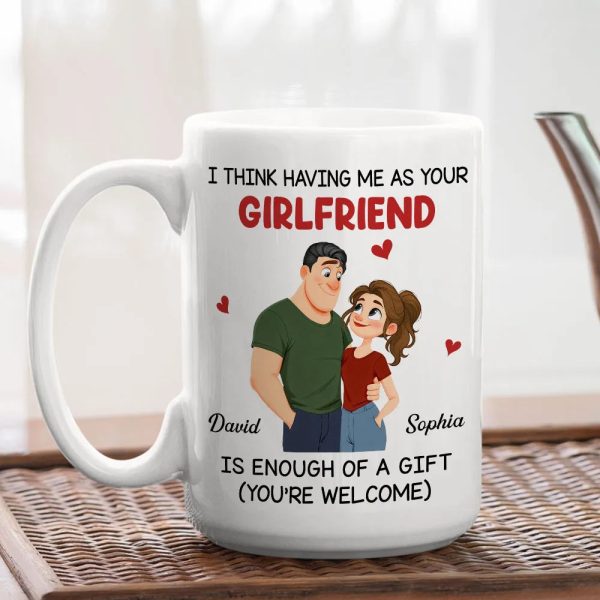 Ceramic Mug Personalized With Playful Girlfriend Quote Cute Couple Design A Unique Romantic Gift For Him Ceramic Mug Personalized With Playful Girlfriend Quote Cute Couple Design A Unique Romantic Gift For Him