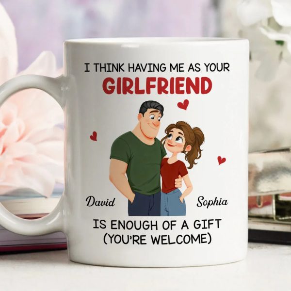 Ceramic Mug Personalized With Playful Girlfriend Quote Cute Couple Design A Unique Romantic Gift For Him Ceramic Mug Personalized With Playful Girlfriend Quote Cute Couple Design A Unique Romantic Gift For Him