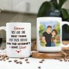 Ceramic Mug Personalized with Sweet Internet Love Message, Park Couple Art, Unique Valentine's Day Gift for Couple