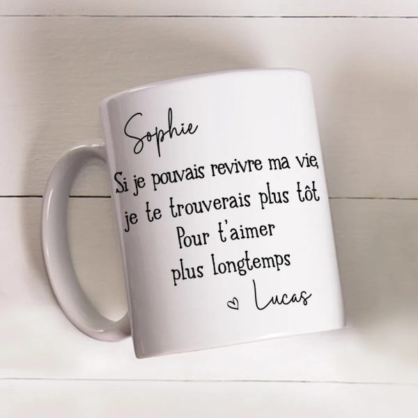 Ceramic Mug With Romantic French Love Message Personalized for Your Partner A Sweet Everyday Coffee Gift